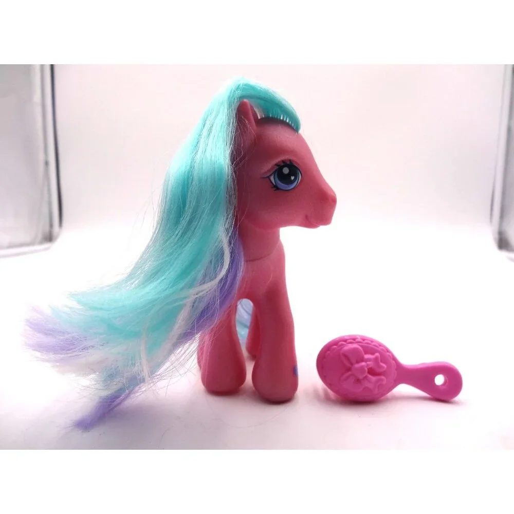 MLP My‎ Little Pony G3 TOOLA-ROOLA- Spirals And Hearts Toy and Brush 2002